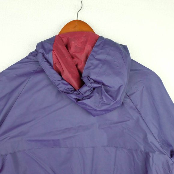 Vintage Mens Rain Coat Large Purple Nylon Waterproof Northern Reflections 80s - Picture 6 of 14
